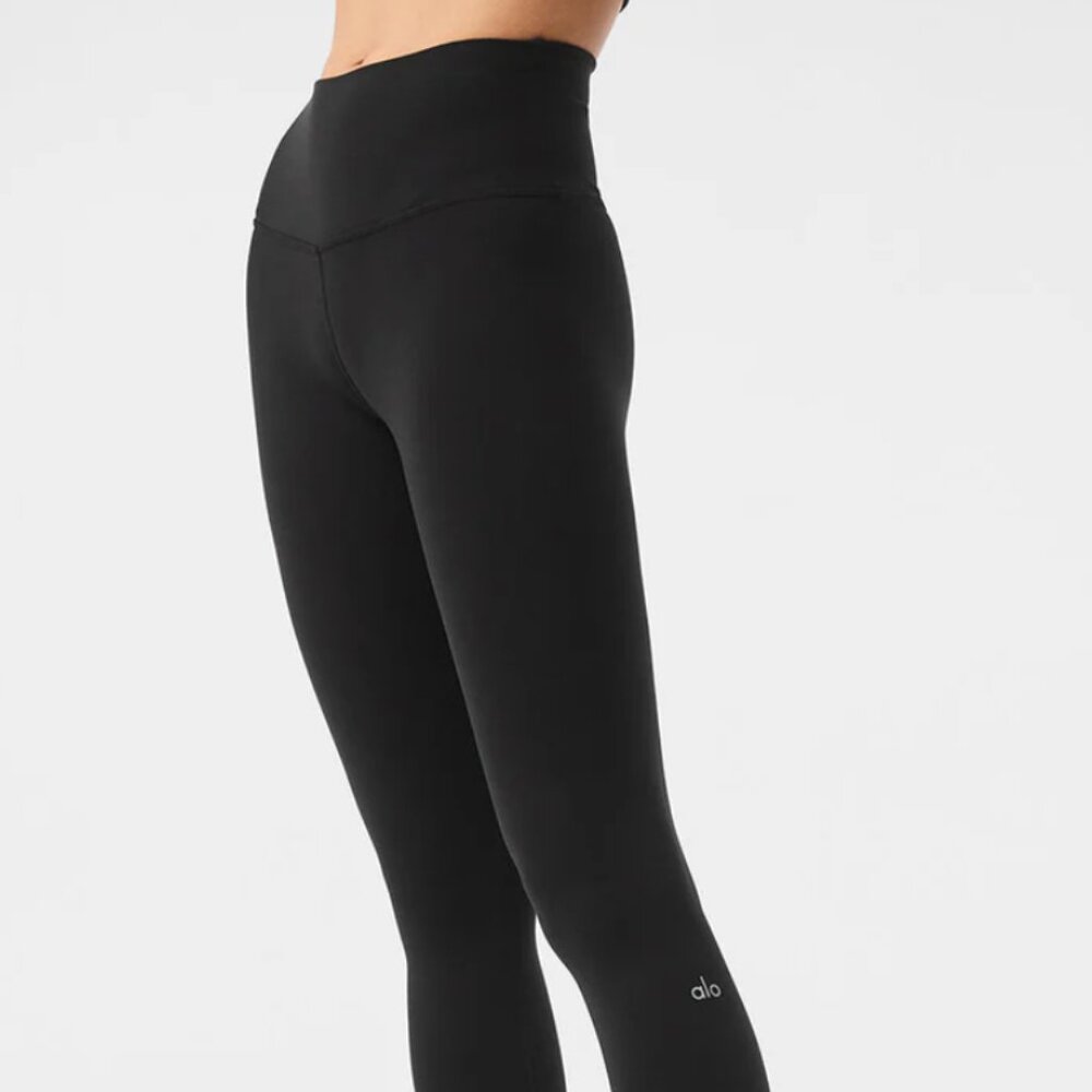 Alo Yoga Black 7/8 High-Waist Airbrush Legging - M - Picture 8 of 8